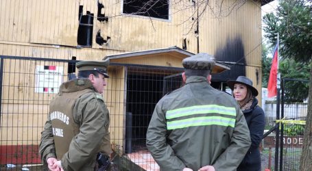 Autoridades de Gobierno lamentan incendio que afectó a dependencias de Indap en Ercilla