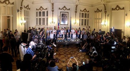 Presidentes de partidos celebran histórico acuerdo