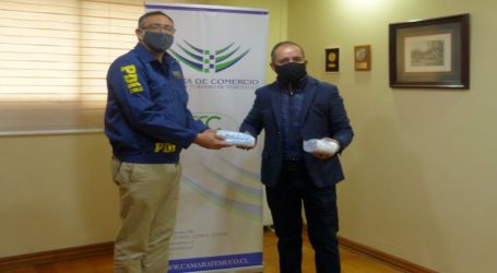 Cámara de Comercio de Temuco donó 4 mil mascarillas a los funcionarios de la PDI