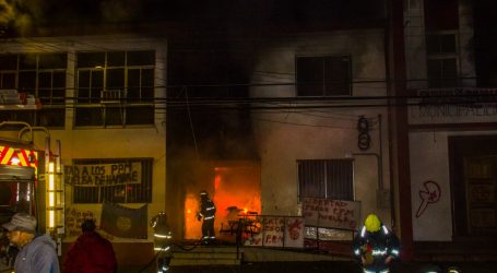 90% de perdidas sufre Municipalidad de Traiguén tras ataque incendiario