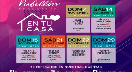 Rock en español, tradición y buena mesa se toman la cartelera de noviembre del Pabellón Araucanía