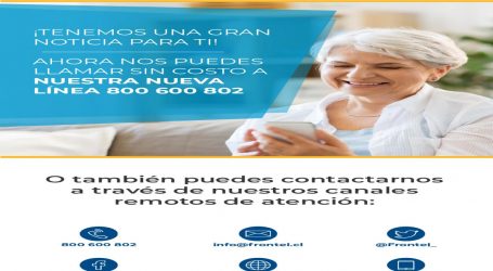 Frontel anuncia línea 800 gratuita para facilitar atención telefónica de sus clientes