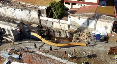 Comenzó la instalación de las vigas para el nuevo mercado municipal de Temuco