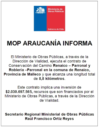 MOP Araucanía