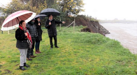 Municipio de Temuco realiza gestiones por importante erosión en la ribera del Río Cautín que amenaza viviendas